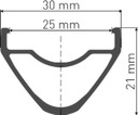 DT Swiss HX491 28H 25mm 29" Rim