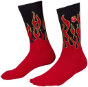 Fist Flaming Hawt Crew Socks Red/Black