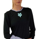 Fox Defend Race Black Womens MTB LS Jersey
