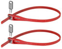 Hiplok Z Lok Steel Core Security Tie Red (Pair)