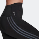 Adidas Run Icons 3 Stripes Womens 7/8 Tights Black