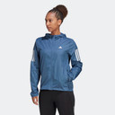 Adidas Own The Run Womens Hooded Running Windbreaker Wonder Steel