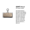  Shimano BR-M9000 G04Ti Metal Disc Brake Pads & Spring
