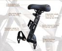 Shotgun Kids Front Bike Seat + Handlebar Combo Black