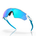 Oakley Radar EV Path Team Colours Prizm Sapphire Iridium Lens Road Sunglasses Polished White