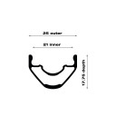 WTB KOM Light i21 TCS 2.0 28H 29in Rim Black