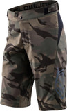Troy Lee Designs Flowline Youth MTB Shorts Shell Spray Camo Army