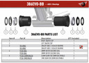 Wheels MFG 386EVO PressFit Threaded Bottom Bracket Black