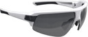 BBB Impulse Sports Glasses Glossy White/Dark Grey Frame Smoke Lens