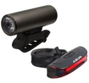 Azur USB Mars 400/65 Rechargeable Front and Rear Light Set Black