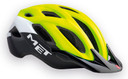MET Crossover Active Helmet Safety Yellow/White/Black