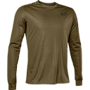 Fox Ranger Font Olive Green MTB LS Jersey S