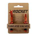 Rocket Presta Tubeless Valves Orange 48mm
