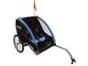 Pacific Deluxe 2 In 1 Trailer/Stroller - 2 Child - Black/Blue