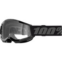 100% Strata 2 Youth Goggles Black Clear Lens