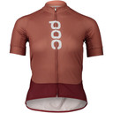 POC Womens Essential Road Logo Himalayan Salt/Red Jersey