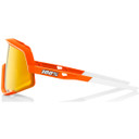 100% Glendale Sunglasses Neon Orange/Hiper Red Multilayer Mirror Lens