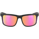 100% Hakan Sunglasses Polished Black/Purple Multilayer Mirror Lens