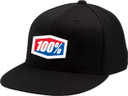100% Official Flexfit Hat Black Medium Large
