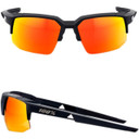100% Speedcoupe Sunglasses Soft Tact Black/Hiper Red Multilayer Mirror Lens