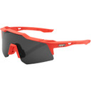 100% Speedcraft XS Sunglasses Soft Tact Coral (Smoke Lens)