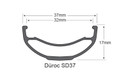Sunringle Duroc SD37 27.5" 28H SB Welded Rim Black