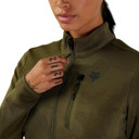Fox Womens Ranger Midlayer Full Zip Olive Green