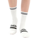 Soomom Reflective Chic Logo Cycling Socks White