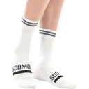 Soomom Reflective Chic Logo Cycling Socks White