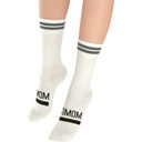 Soomom Reflective Chic Logo Cycling Socks White