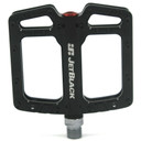 JetBlack Ultralite Low Profile Cromo Axle Black Flat Pedal