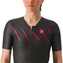 Castelli Free Sanremo 2 SS Suit Womens Sleeve Black/Hibiscus