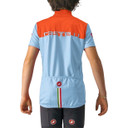 Castelli Neo Prologo Jersey Kids Baby Blue/Scarlet Lava