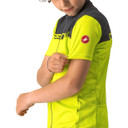 Castelli Neo Prologo Jersey Kids Electric Lime/Savile Blue