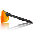 100% Aerocraft Sunglasses Soft Tact Black HiPER Red Mirror