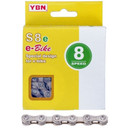 YBN Chain 8 Speed E-Bike 1/2x3/36 Pin Length 7.3mm Silver 136L