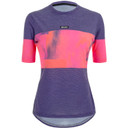 Santini Forza Indoor Tech T-Shirt Womens Orange Purple
