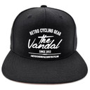 The Vandal Retro Cycling Gear Snapback Cap Black