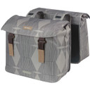 Basil Elegance Double Pannier Bag 40-49L Chateau Taupe