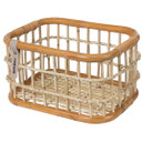 Basil Green Life Rattan Rear Basket 18L Brown
