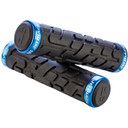 Jet Black Rivet Lock On Grips Blk/Cyan
