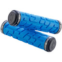 Jet Black Rivet Lock On Grips Blue/Blk