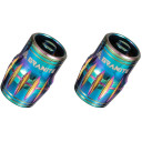 Granite Design Juicy CNC Schrader Valve Cap 2pc Oil Slick
