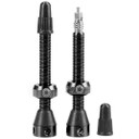 Tubolight Tubeless Valve Pair Brass 40mm Dark Anthracite