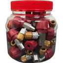 QBP Co2 Screw Regulator Heads 25 Pcs / Jar