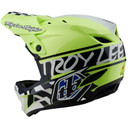 Troy Lee Designs D4 AS Polyacrylite Helmet Fifty-50 Navy/Glo Yellow