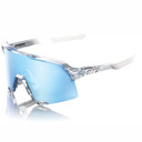 100% S3 Sunglasses Polished Translucent Clear HiPER Blue