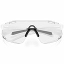 Oakley Cybr Dyno Matte White W/ Clear To Black Iridium Photochromic Lens