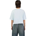 Fox Womens Wordmark OS Crop Tee Pale Blue