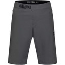 Grey shorts with black retention system